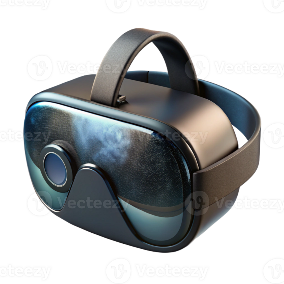 extraordinary rustic Black Vr Headset Front View Cutout with Reflections professional png