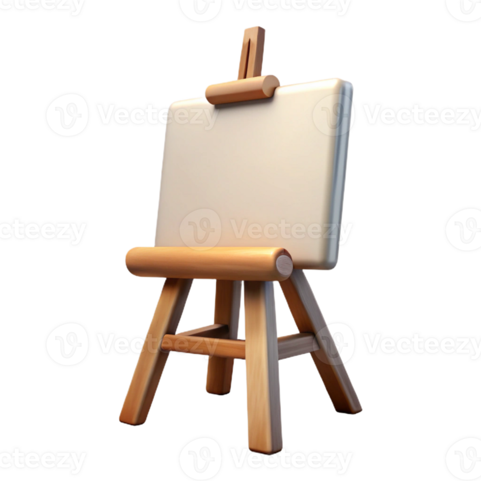 magnificent classic Blank Canvas on Easel Front View Cutout original png