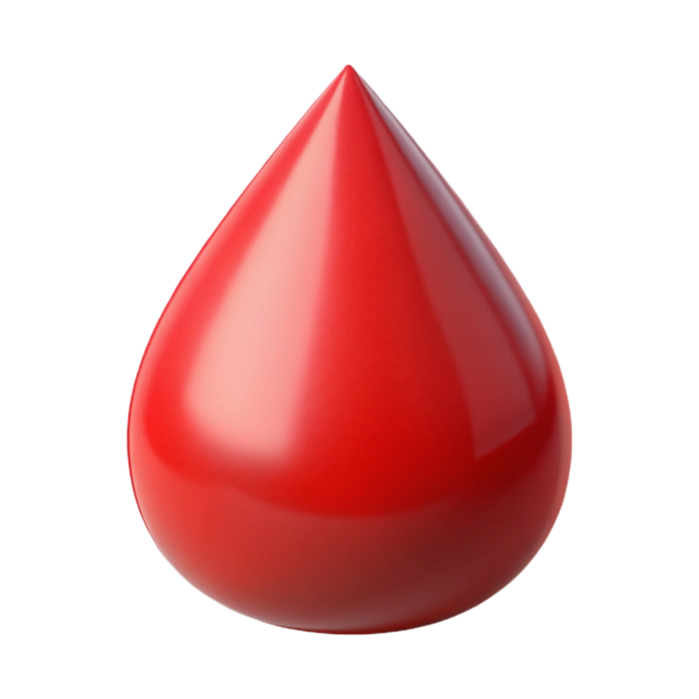 dramatic contemporary Blood Drop Red Realistic Style Cutout genuine png