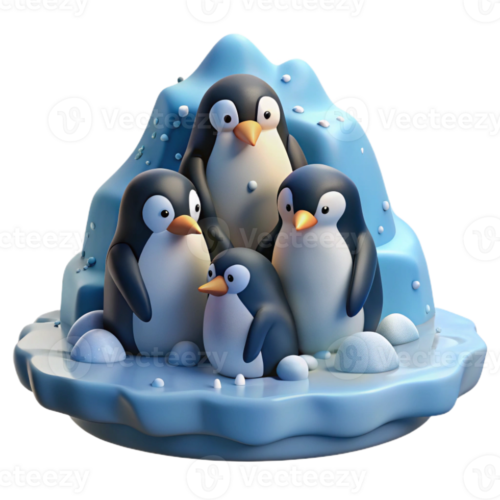 stunning creative A Group of Penguins Huddled Together On original png