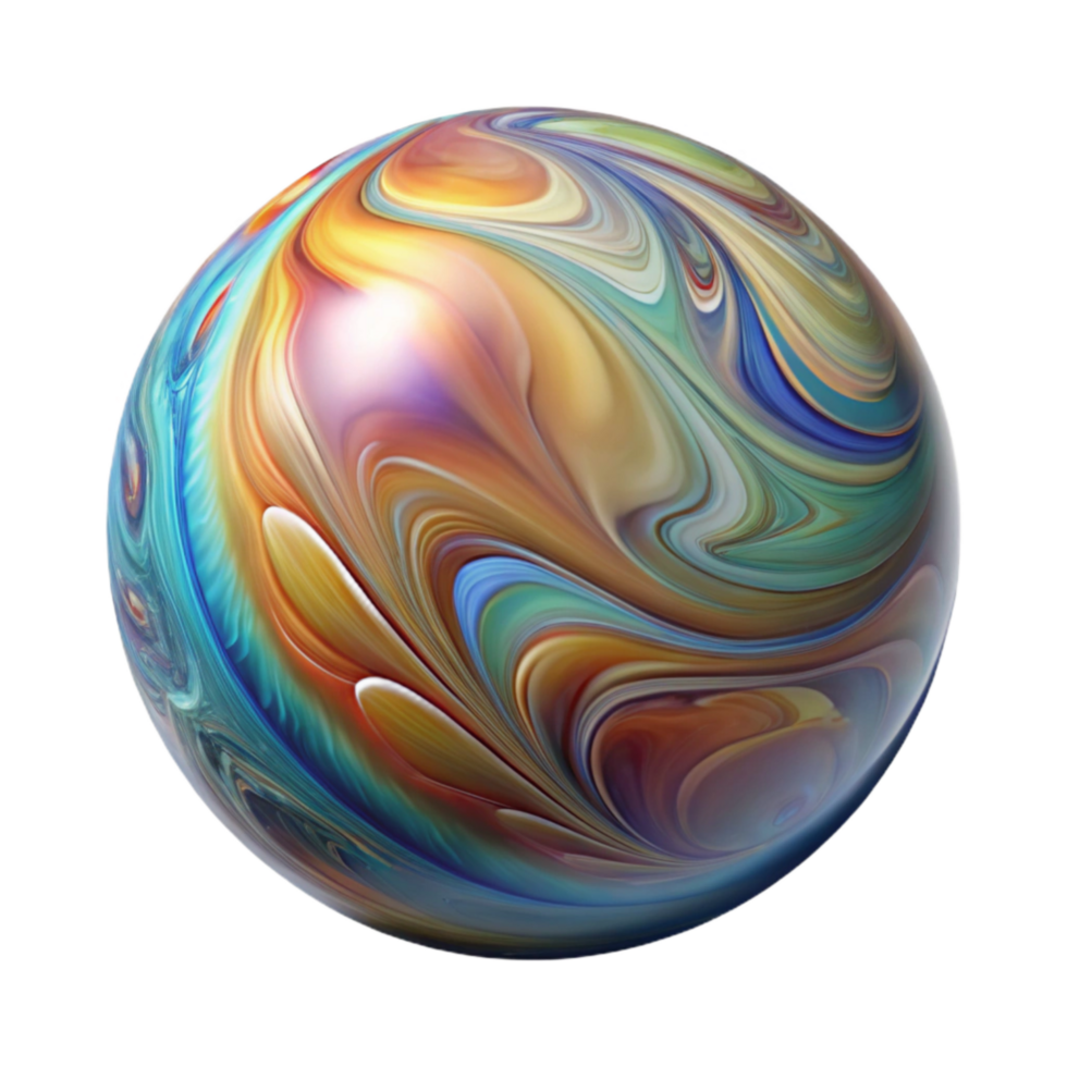 wonderful abstract Blown Glass Marble Colorful Swirls Cutout exclusive png