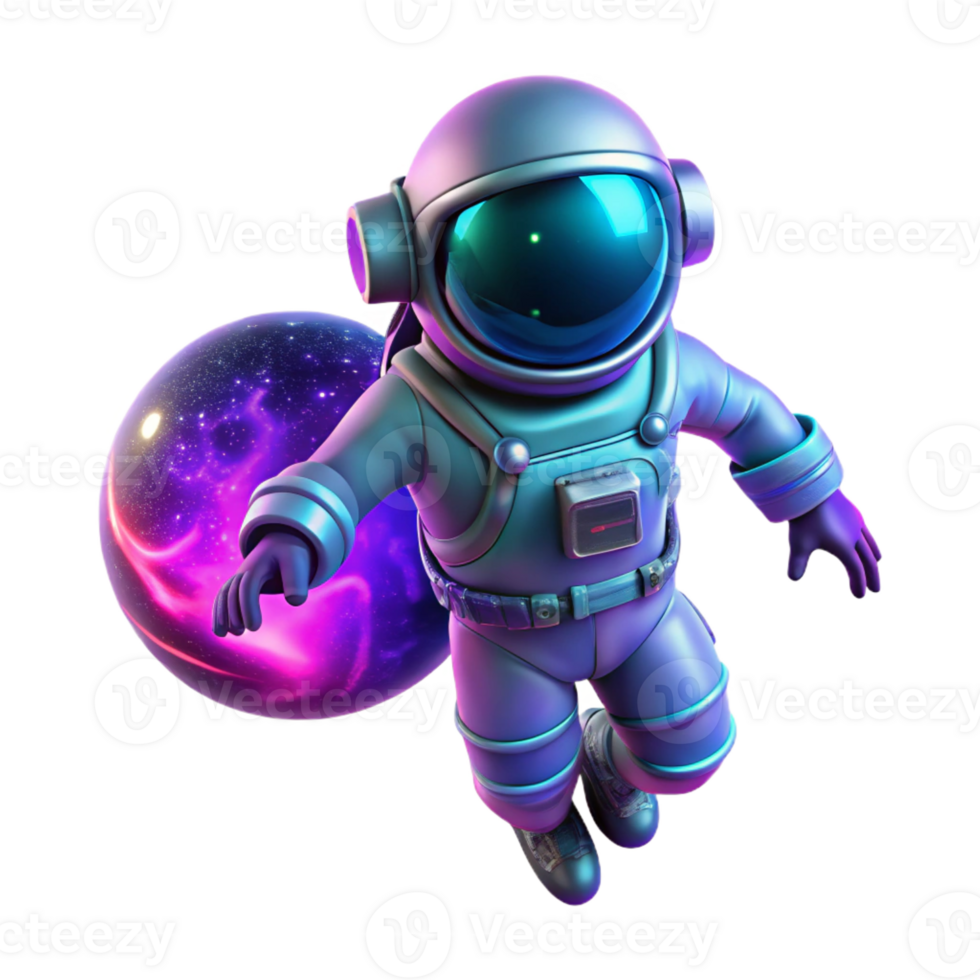 extraordinary traditional A Lone Astronaut Clad in a Bioluminescent high quality png