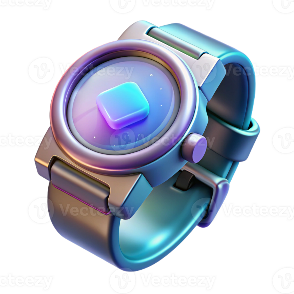 magnificent abstract A Futuristic Watch Displaying a Holograph 4K png