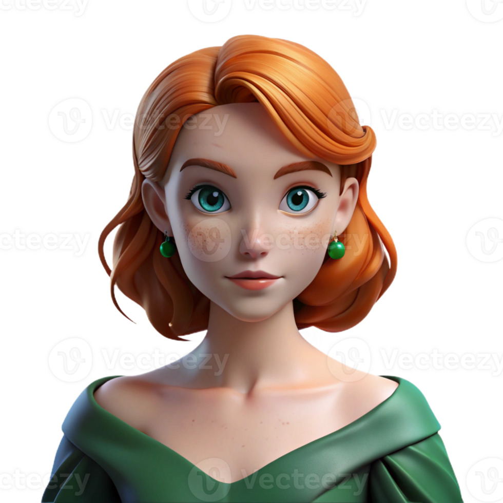 extraordinary rustic Portrait of a Young Woman with Freckles professional png