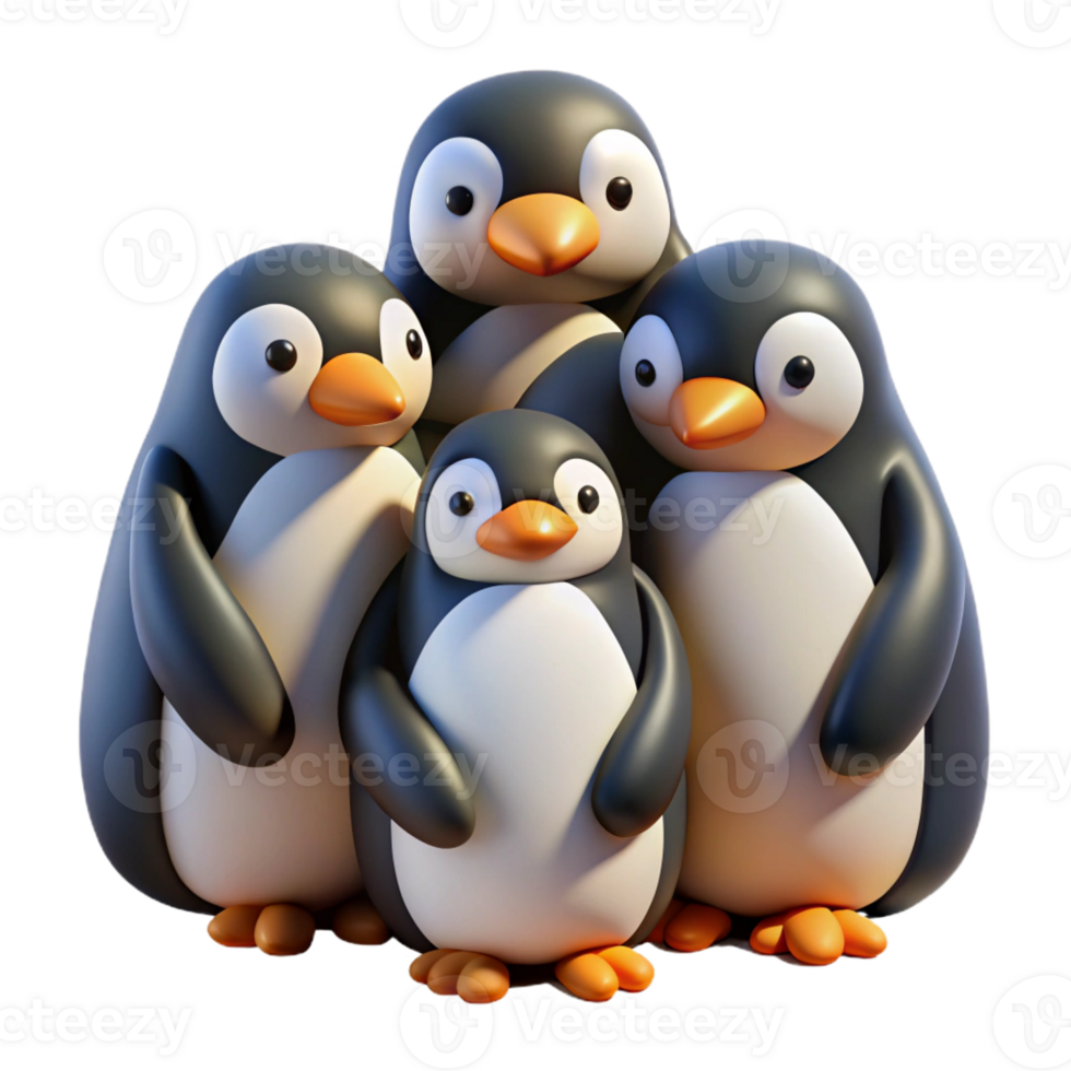 wonderful modern A Group of Penguins Huddling Together F genuine png