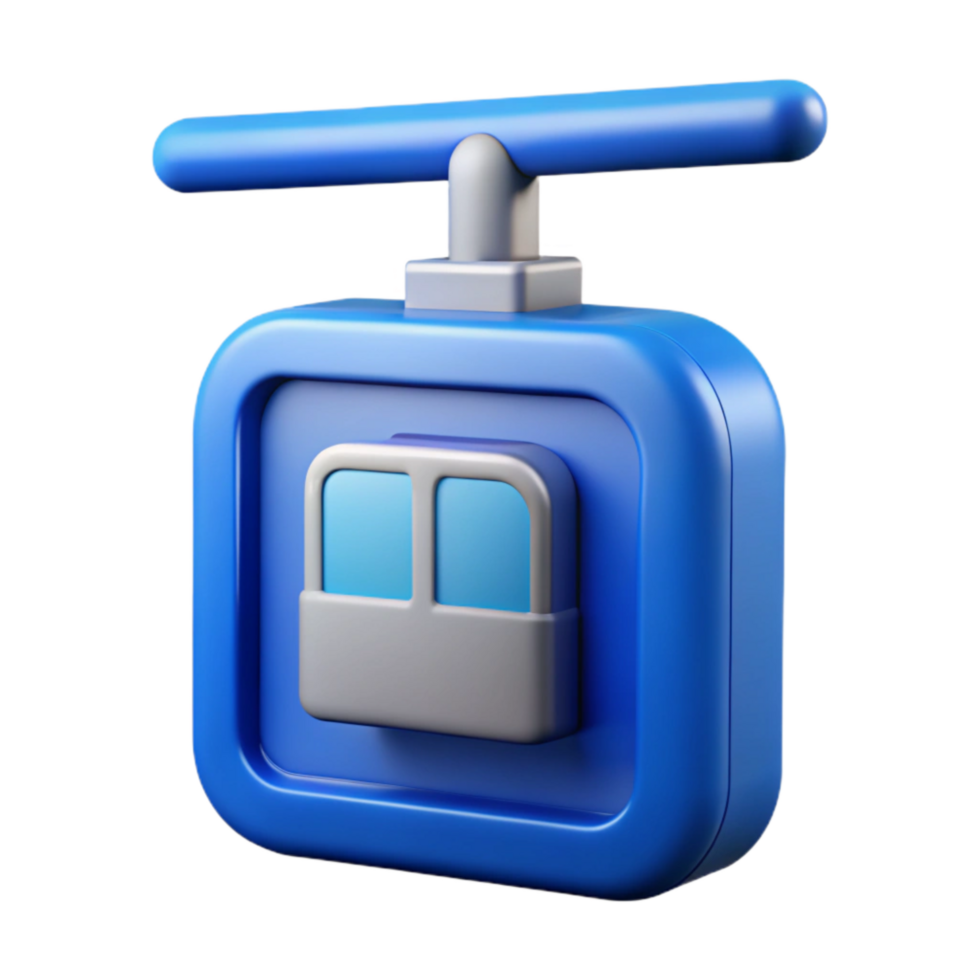 impressive rustic Blue Cable Car Station Sign Transparent Cutout high resolution png