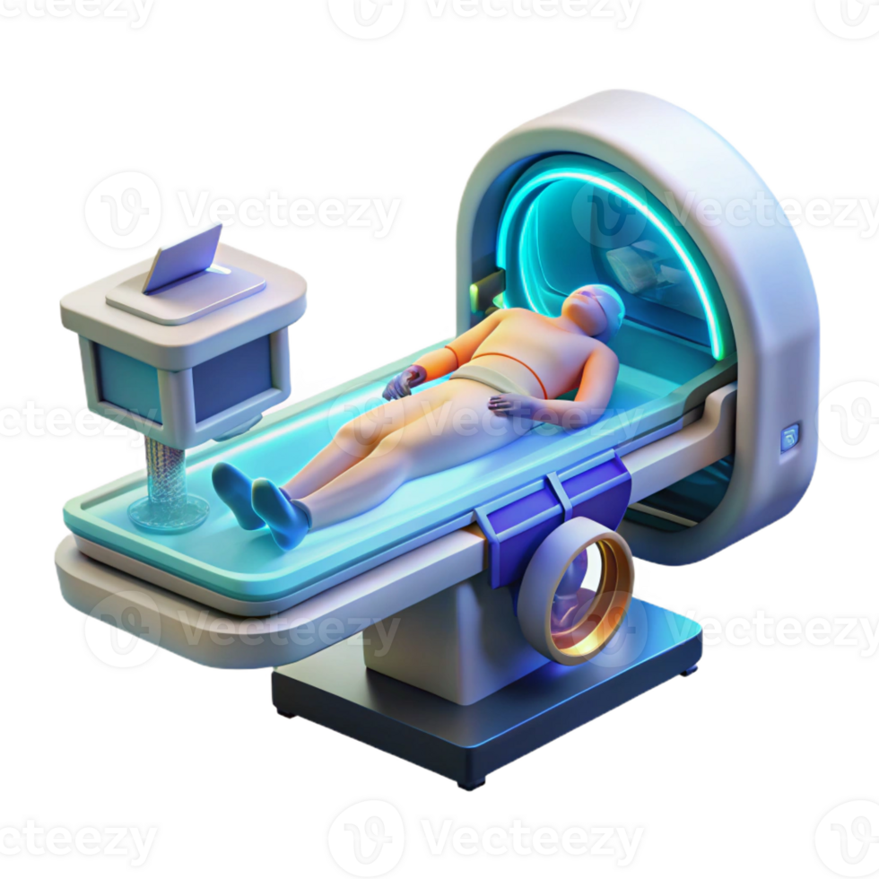 serene artistic A Futuristic Medical Bay with Holographi original png
