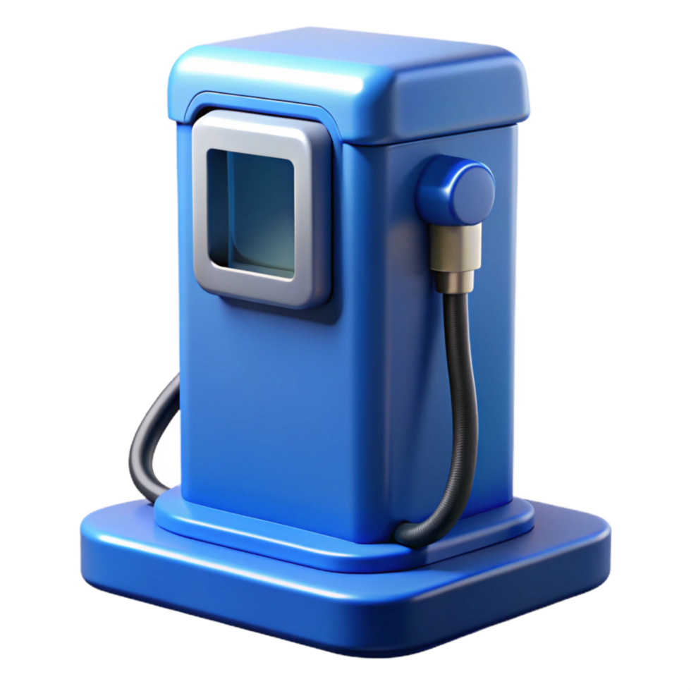 wonderful abstract Blue Charging Station Side View Cutout Transparent Background professional png