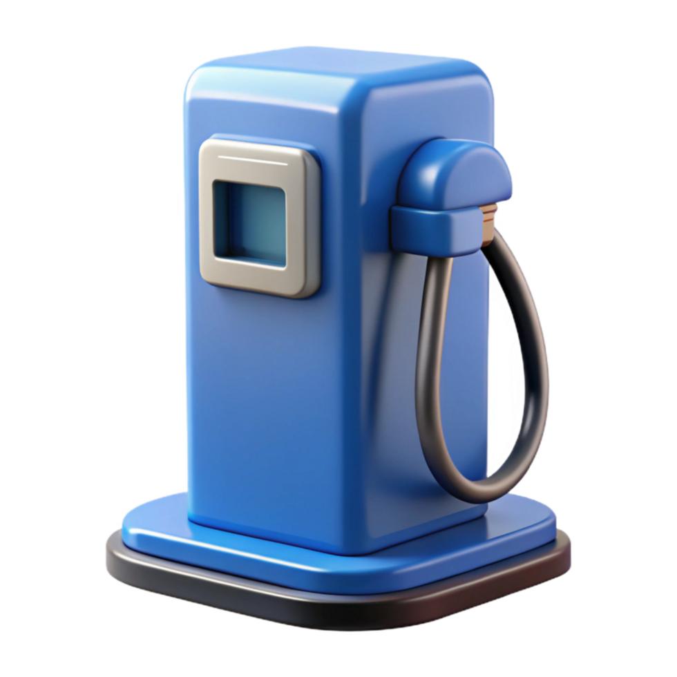 stunning rustic Blue Charging Station Side View Cutout Transparent Background premium png