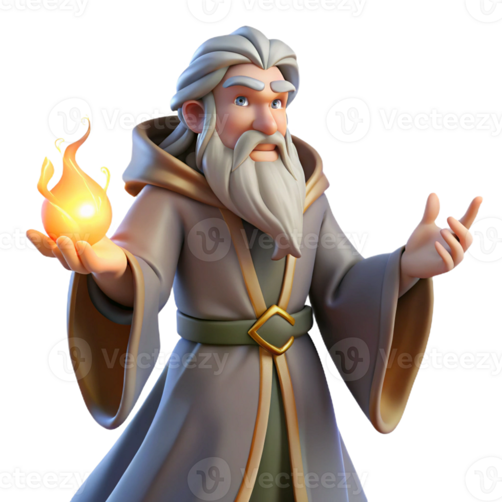 extraordinary contemporary A Wise Old Wizard Casting a Protective premium png