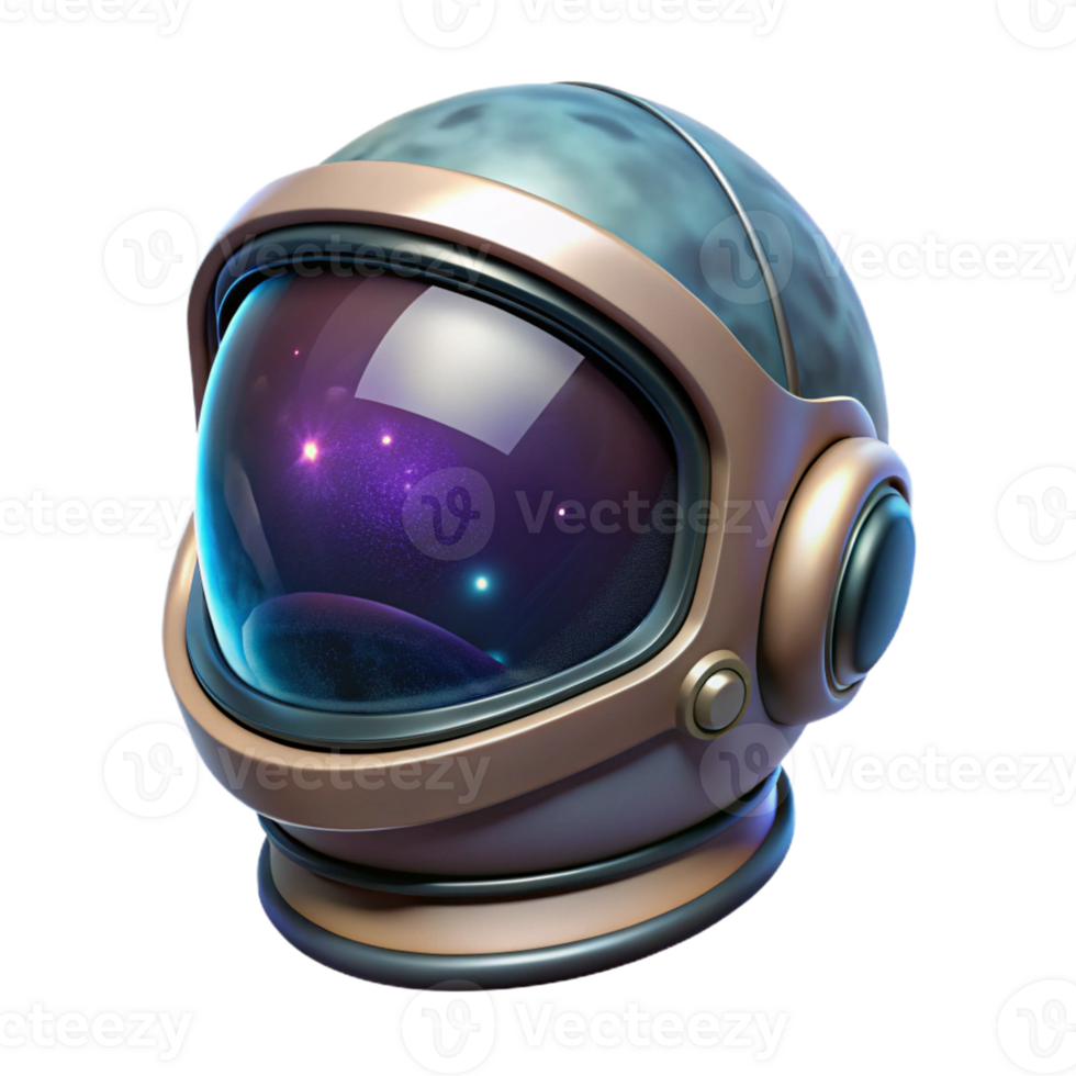 impressive classic A Spacesuit Helmet Floating in the Vast 4K png