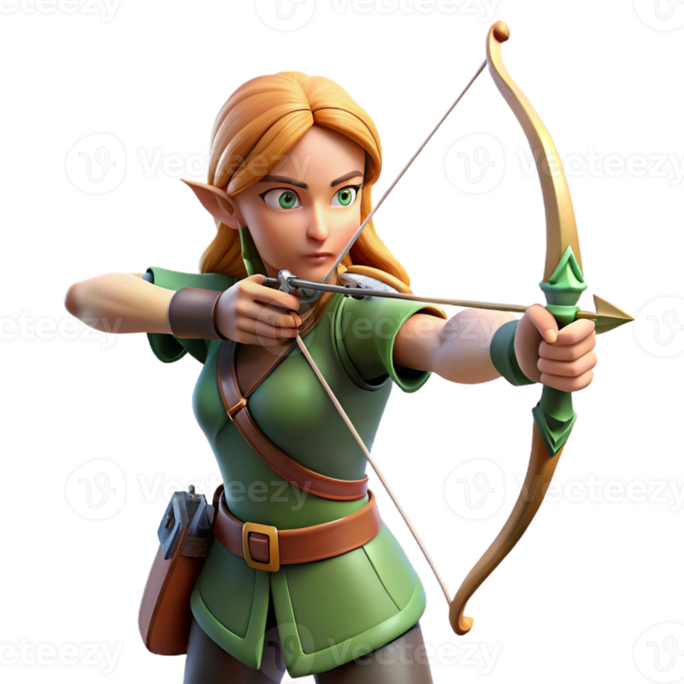 magnificent artistic A Elf Archer Aiming at a Distan authentic png