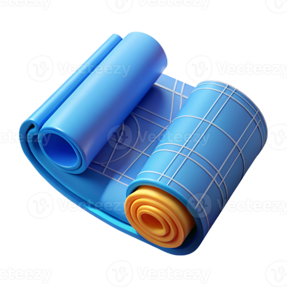 elegant creative Blueprints Rolled Up Element high quality png
