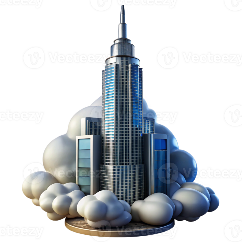 extraordinary traditional A Towering Skyscraper Piercing the Clouds professional png