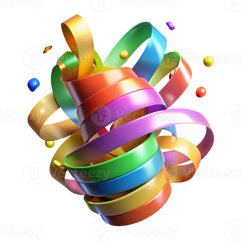 vibrant vintage A Swirling Mass of Colorful Ribbons and St original png