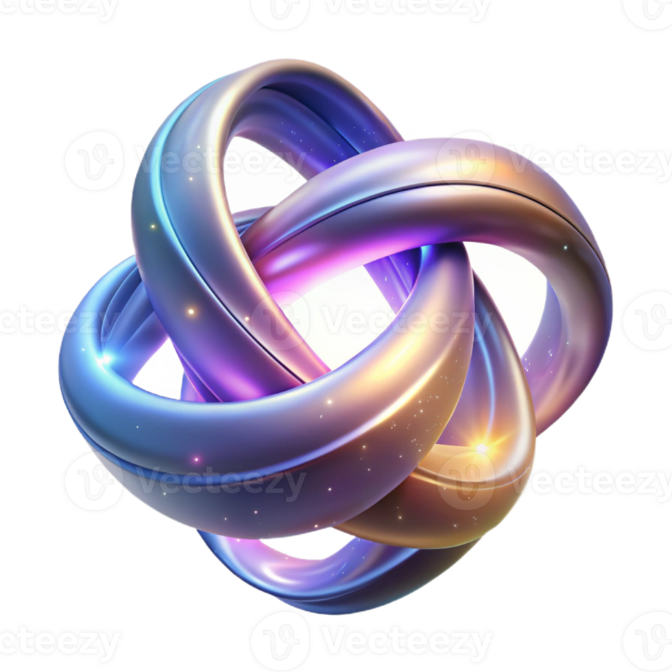 vibrant creative Intertwined Ribbons of Light Flowing and T genuine png