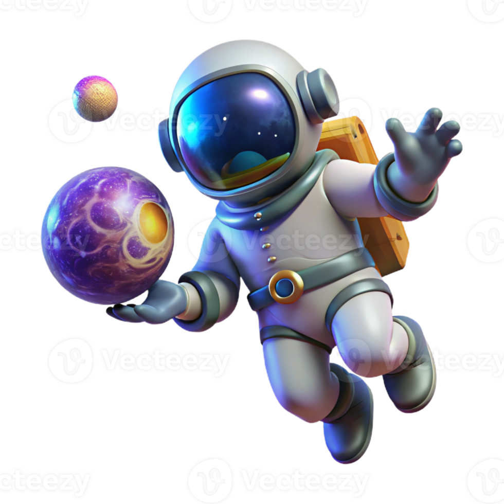 wonderful artistic A Lone Astronaut Floating in Space Surro authentic png