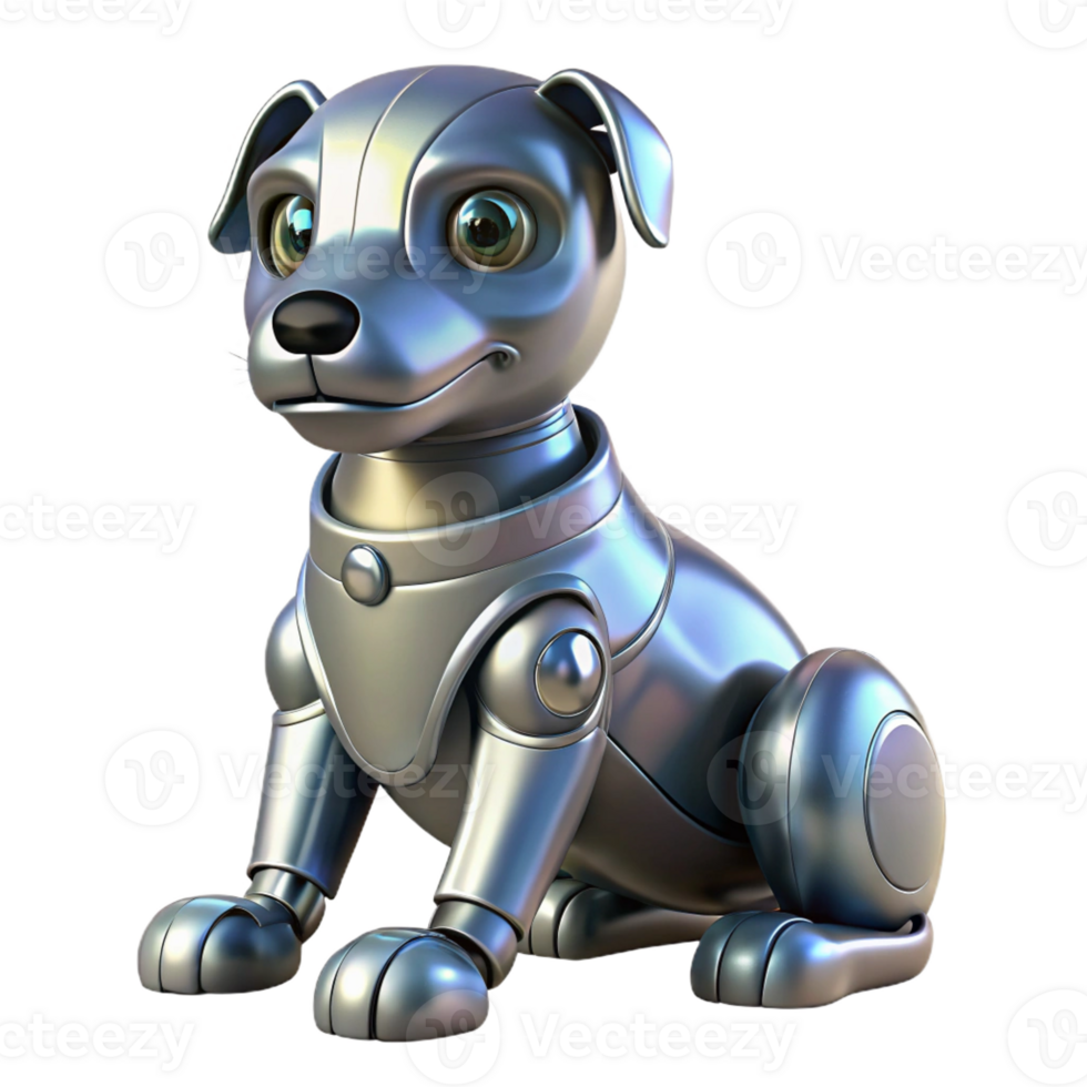 impressive contemporary A Robotic Dog Sitting Patiently Metall high quality png