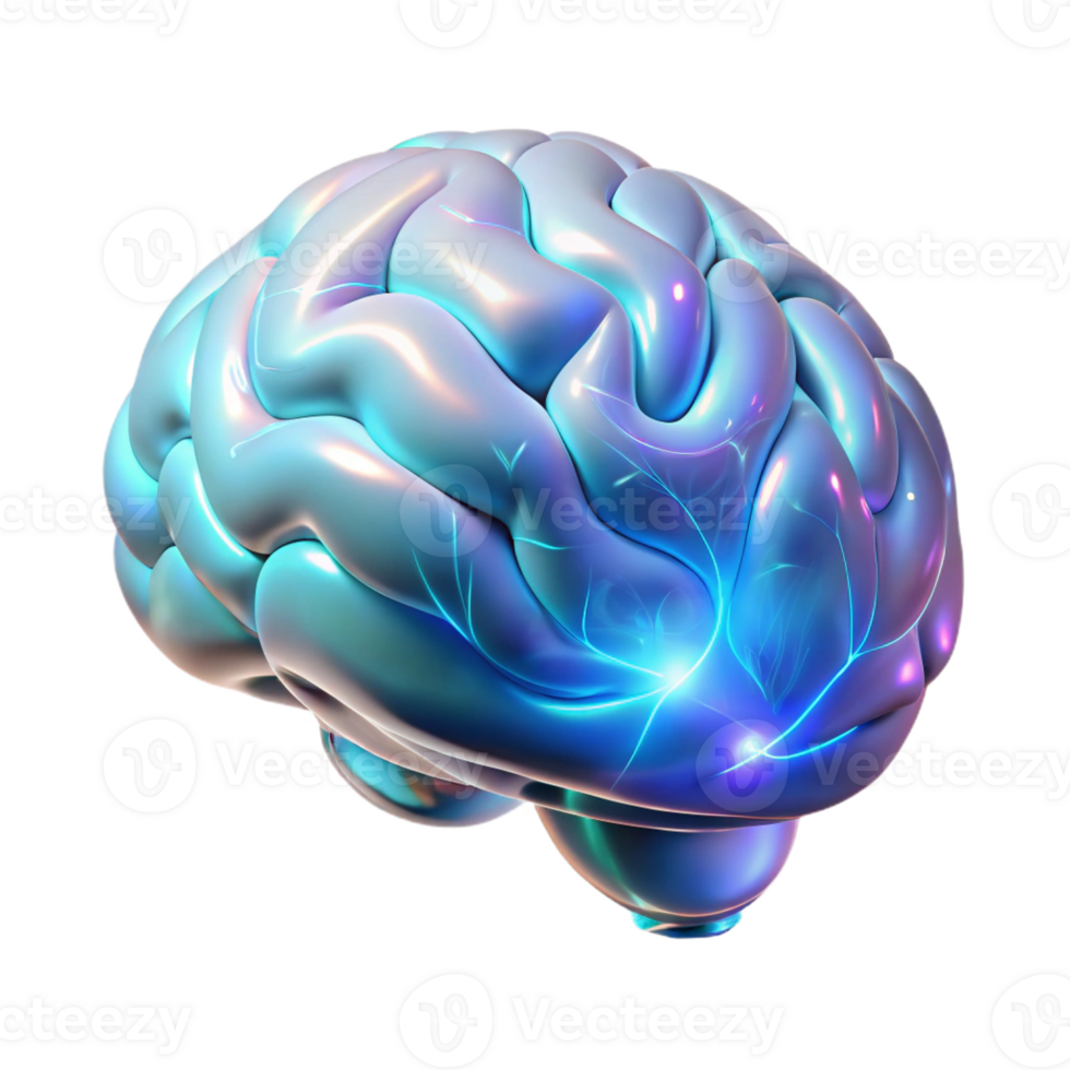 elegant rustic A Holographic Projection of a Human Brain high quality png