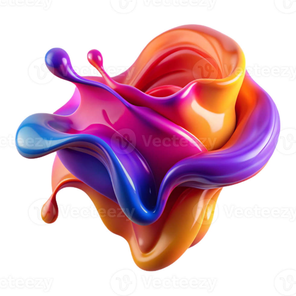 extraordinary abstract Fluid Acrylic Pour in Vibrant Hues Stud authentic png