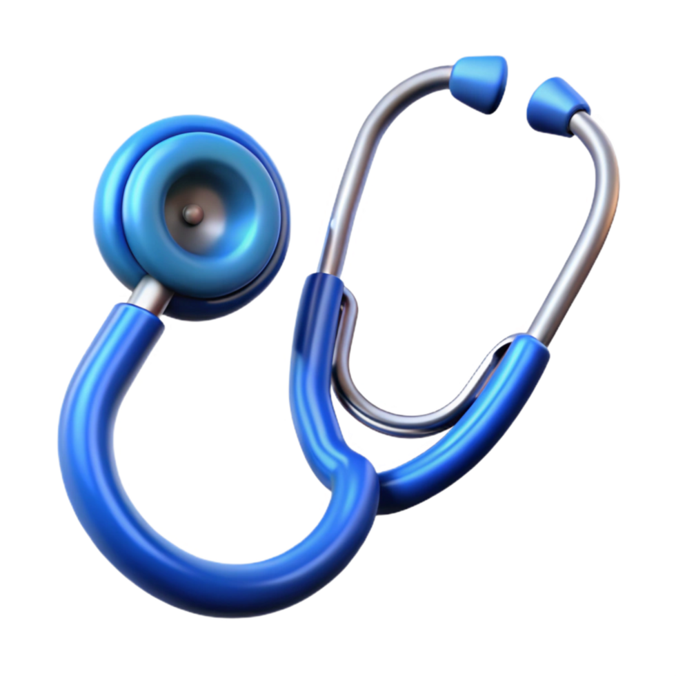 serene abstract Blue Stethoscope Realistic Style Transparent Element professional png