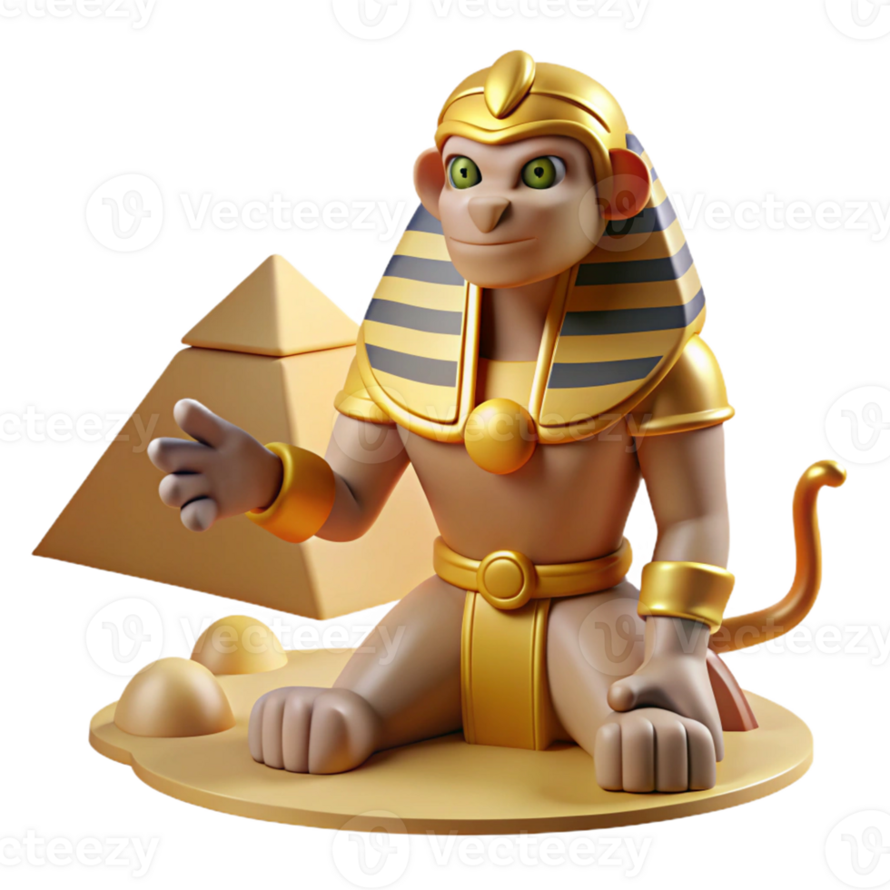 dramatic rustic Sphinx Posing a Riddle to a Traveler high quality png