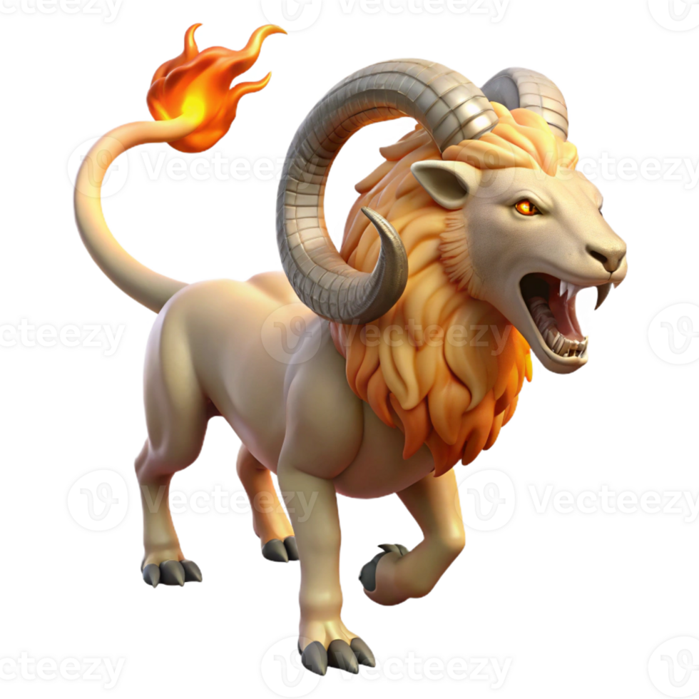 serene traditional A Fierce Chimera a Creature with a Lion S authentic png