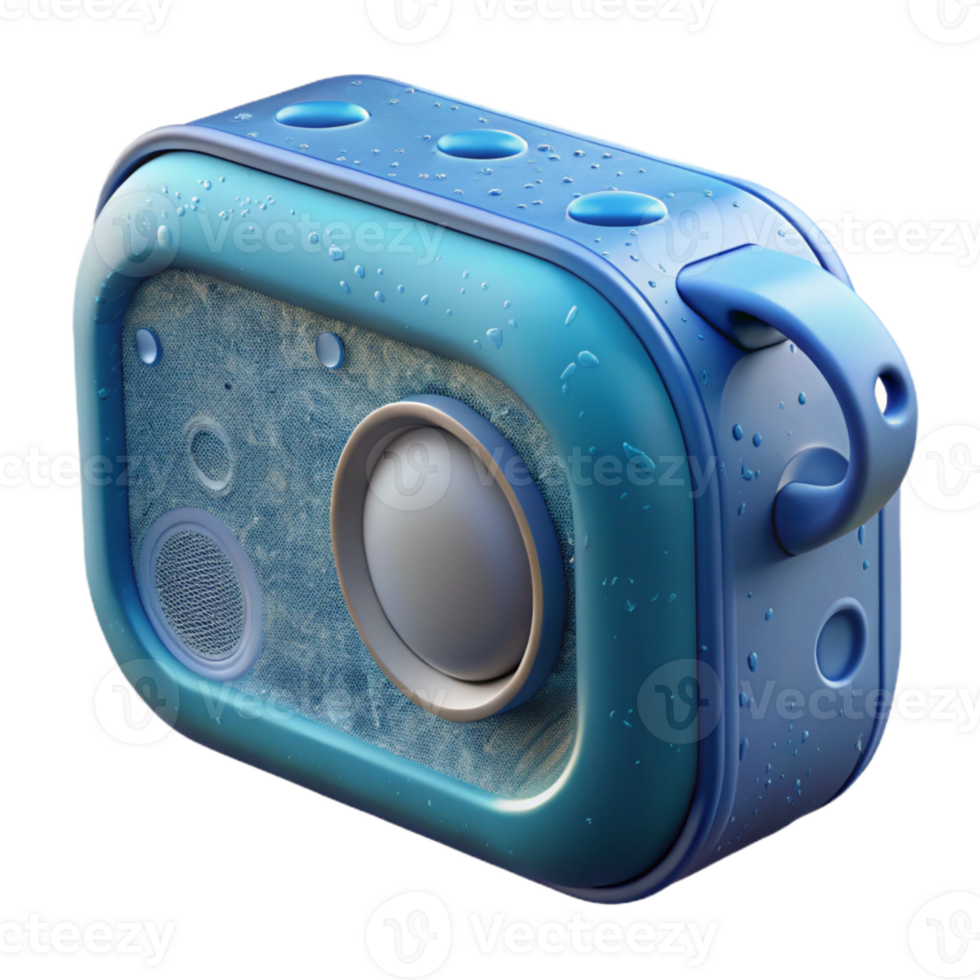elegant abstract Bluetooth Speaker Waterproof Design Transparent Background premium png