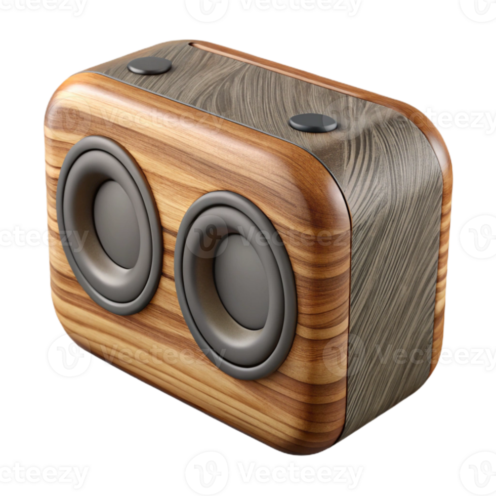 stunning classic Bluetooth Speaker Wood Finish professional png
