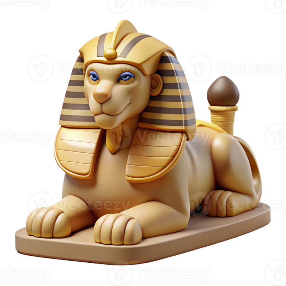 serene rustic A Majestic Sphinx Posing Riddles to a Gr original png