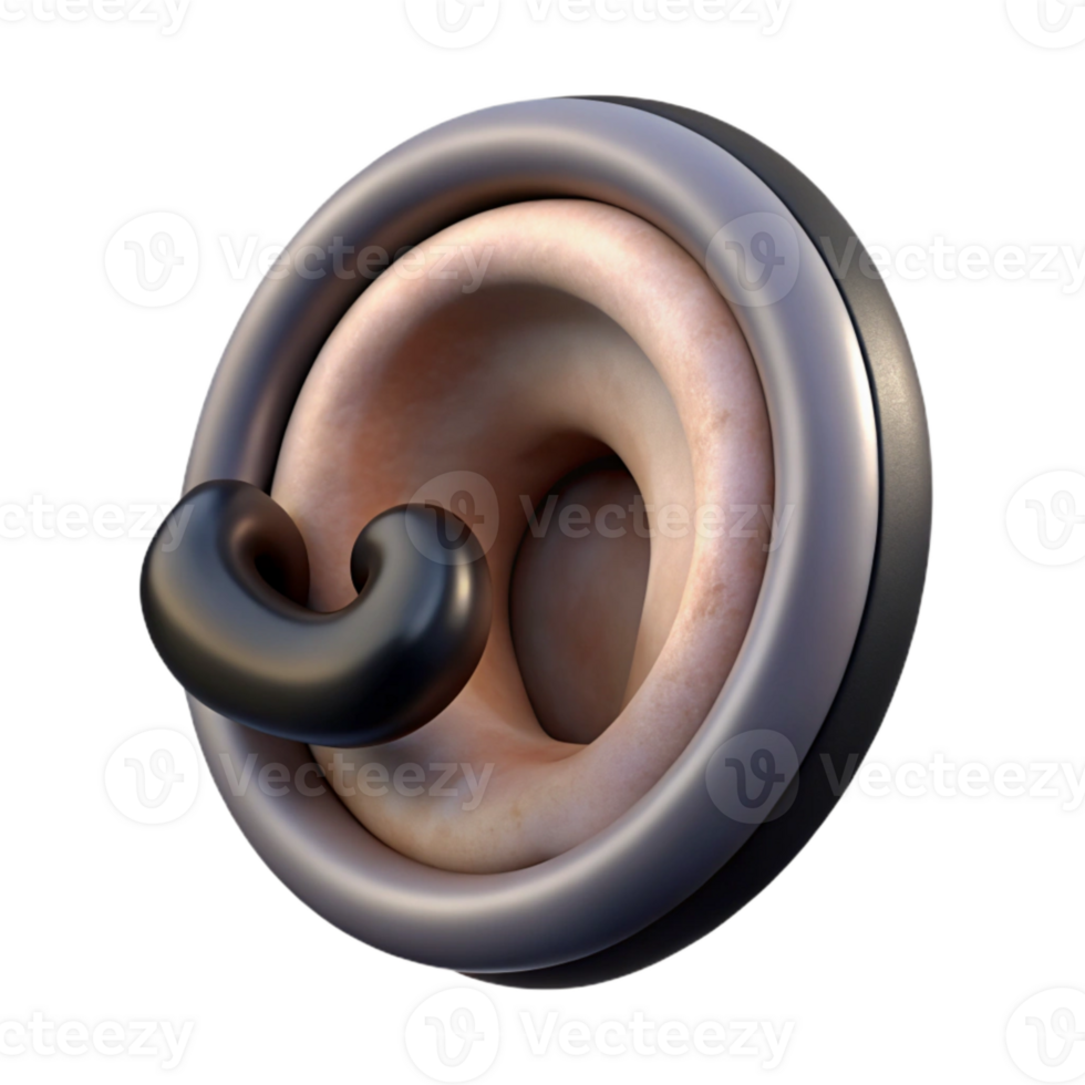 magnificent abstract Body Piercing Ear Gauge Black Cutout Transparent Background authentic png
