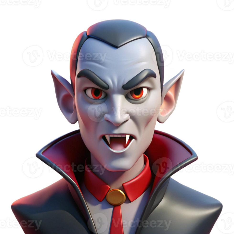 impressive minimalist Portrait of a Vampire with Pale Skin And original png