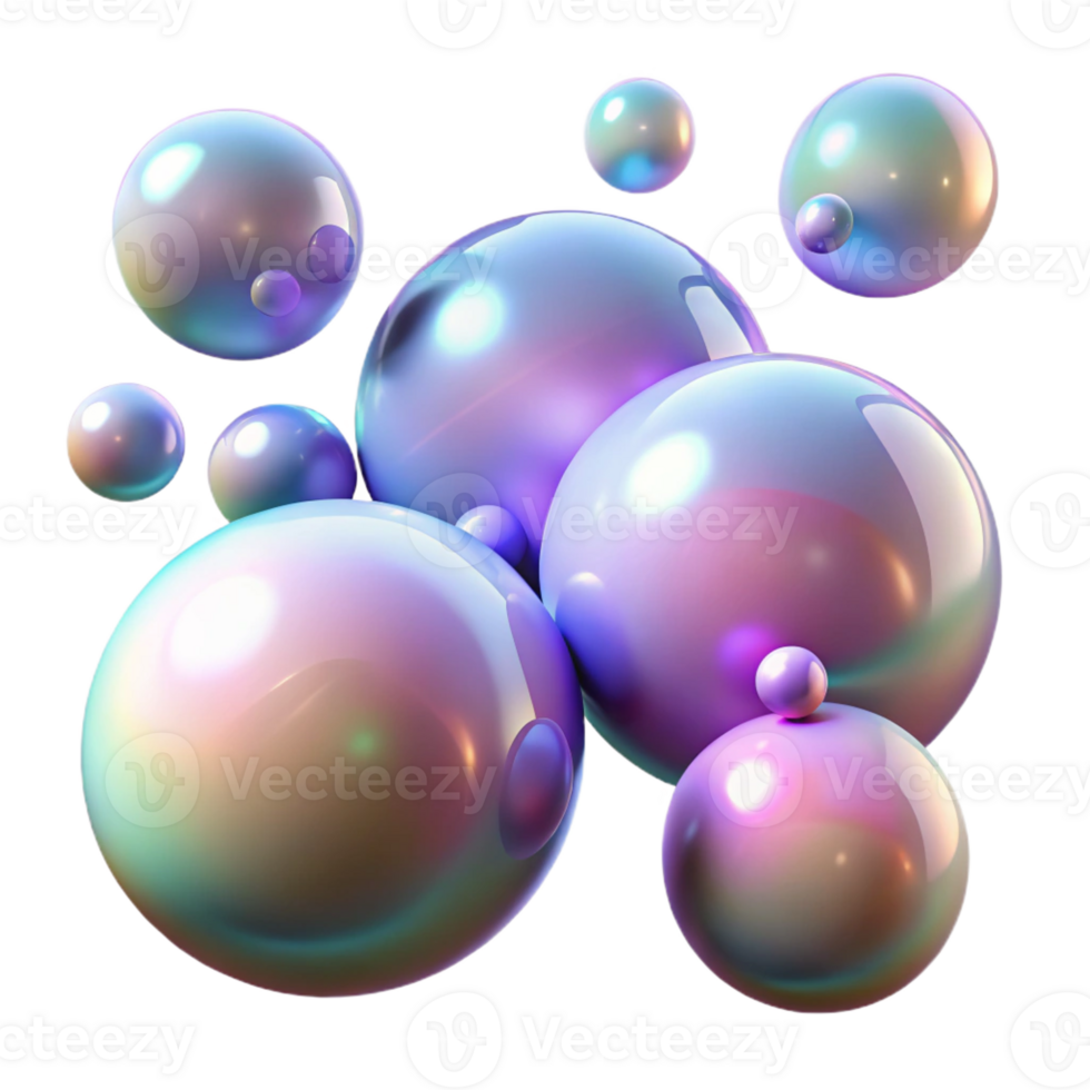 extraordinary creative A Field of Floating Orbs Iridescent Colo png