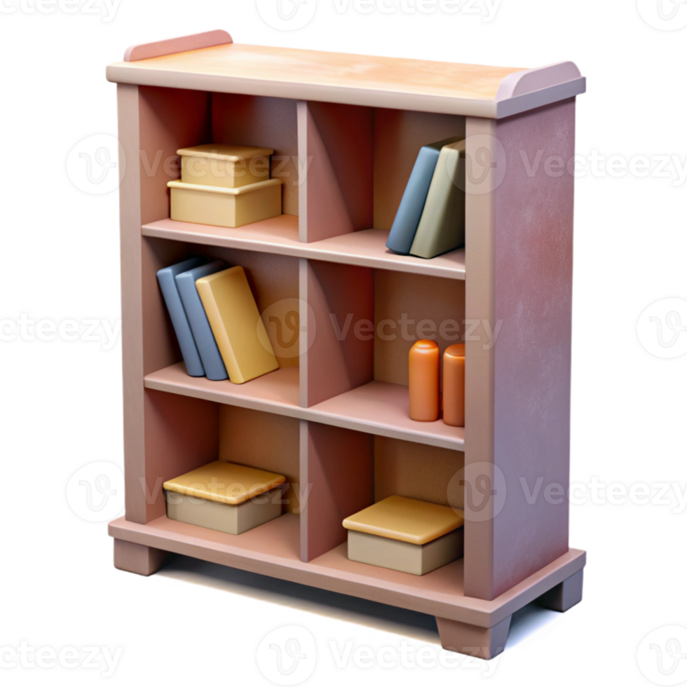 dramatic classic Bookshelf Open Shelves Cutout premium png