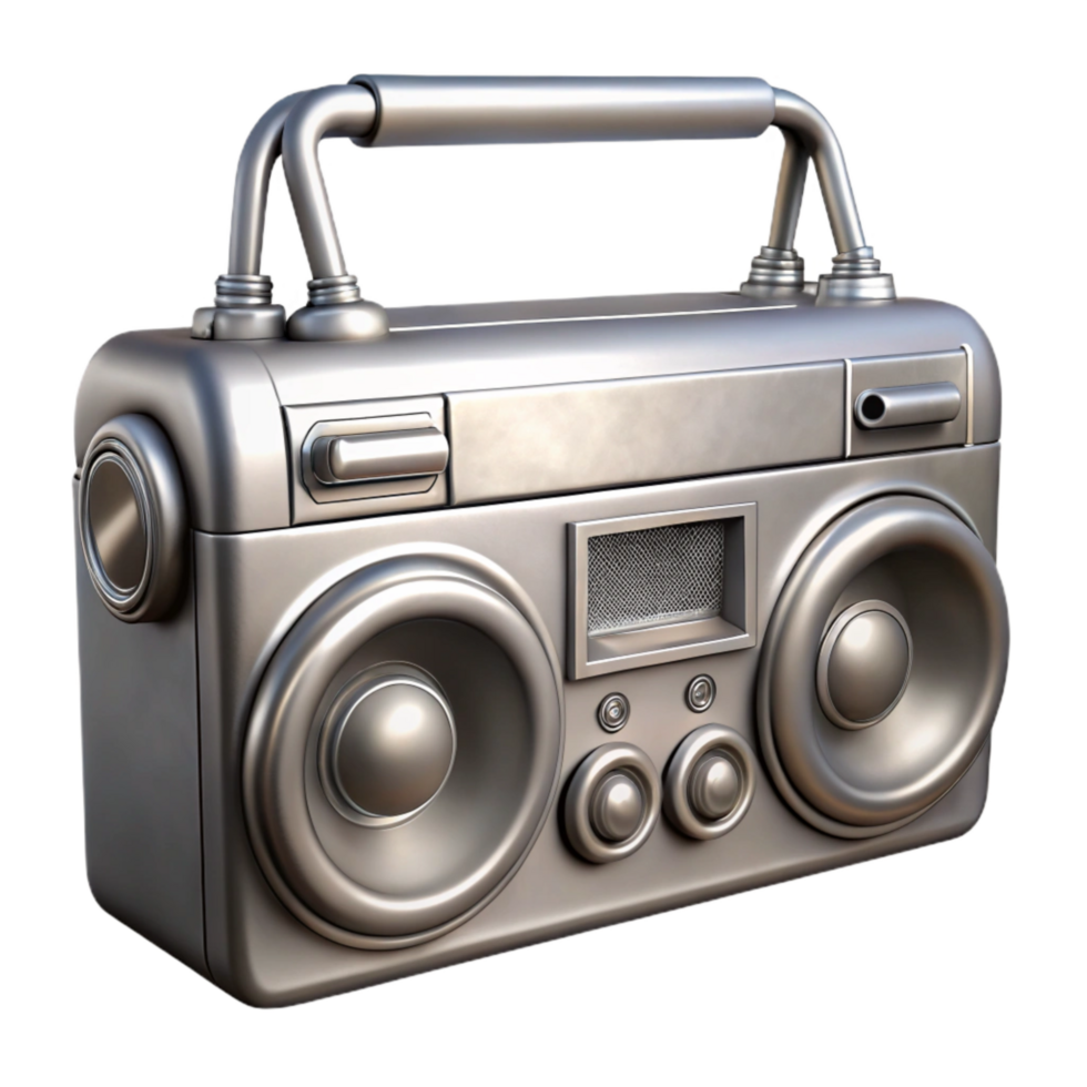 stunning abstract Boombox Antenna Close Up Silver exclusive png