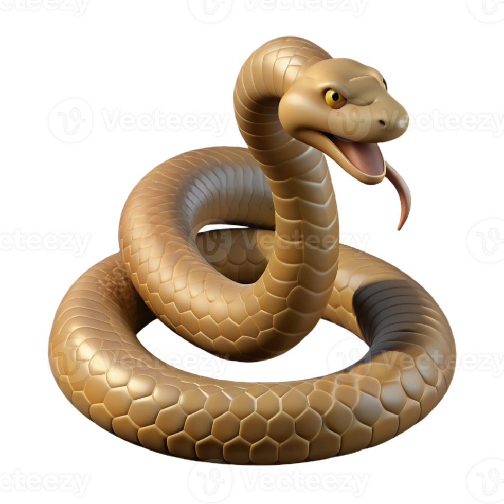 serene contemporary A Coiled Rattlesnake Ready to Strike D exclusive png