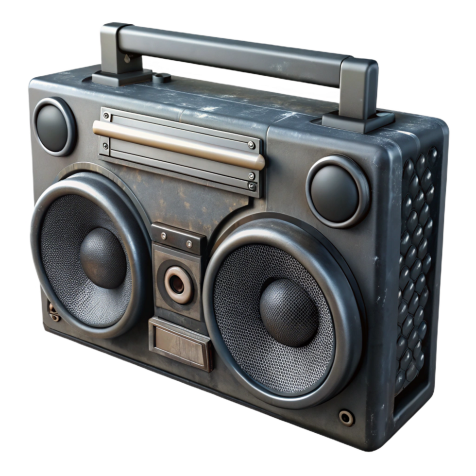serene traditional Boombox Speaker Close Up Black png