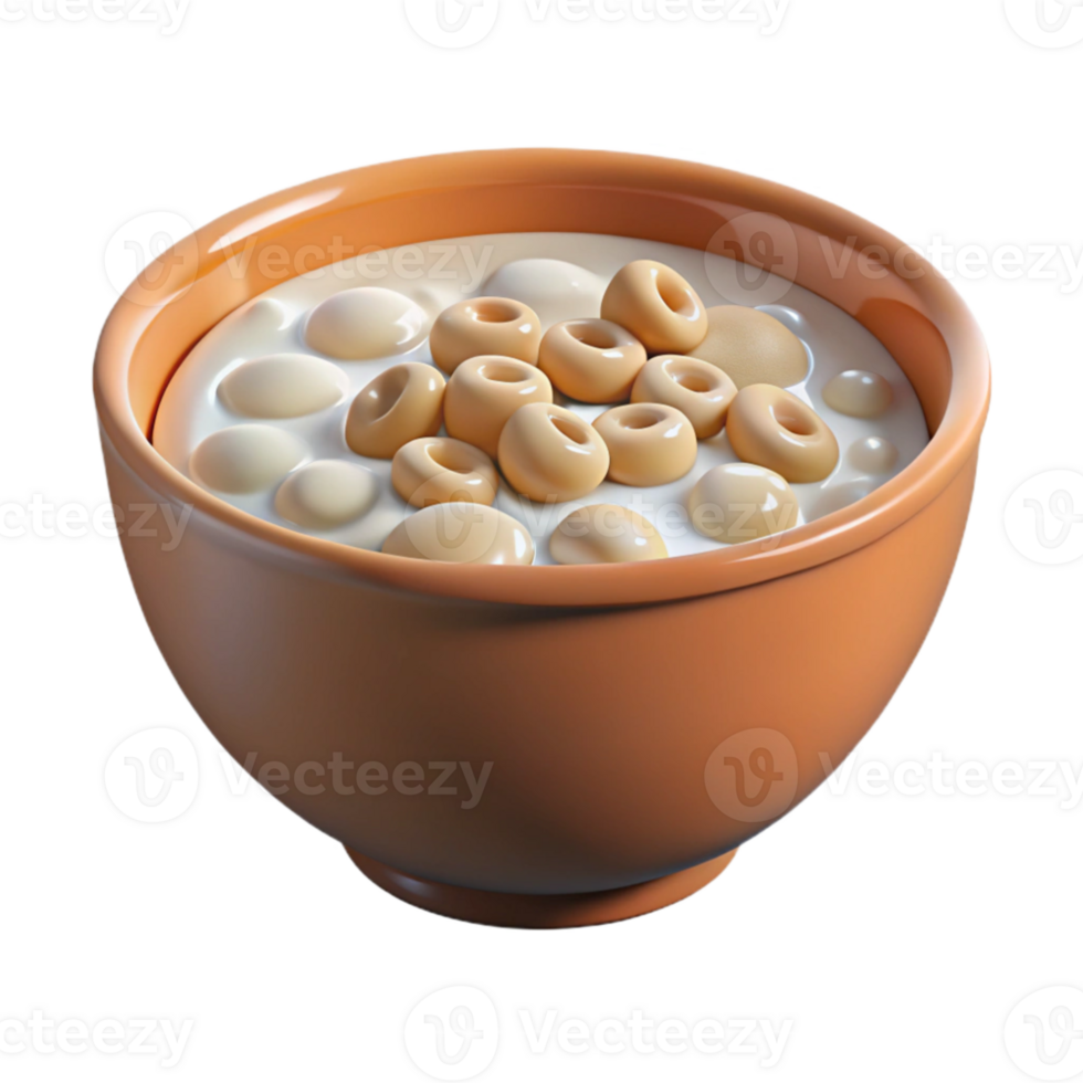 dramatic artistic Bowl of Cereal with Milk Transparent Background original png