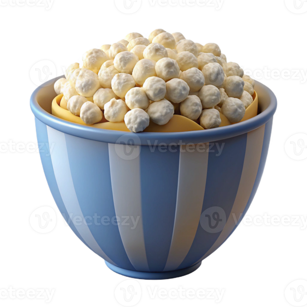 stunning traditional Bowl of Popcorn with Butter Transparent Background high resolution png