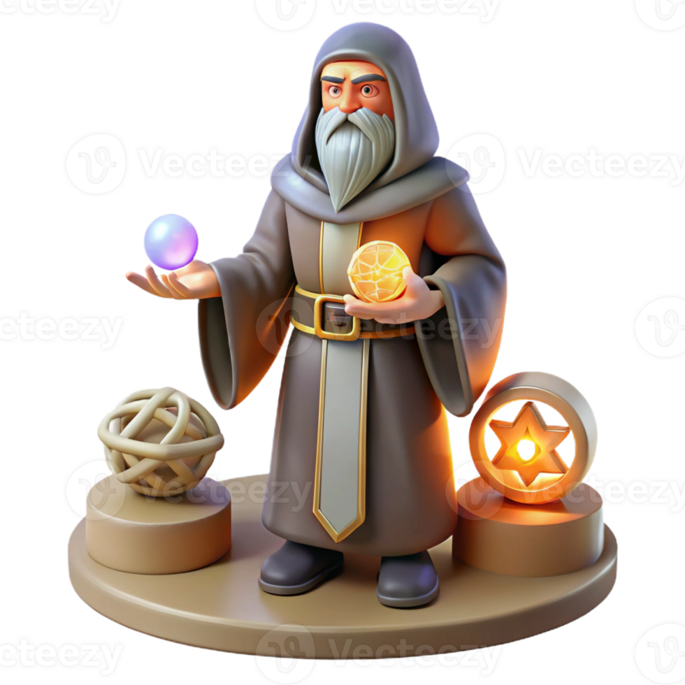 dramatic rustic A Wise Oracle Consulting the Runes Diml png
