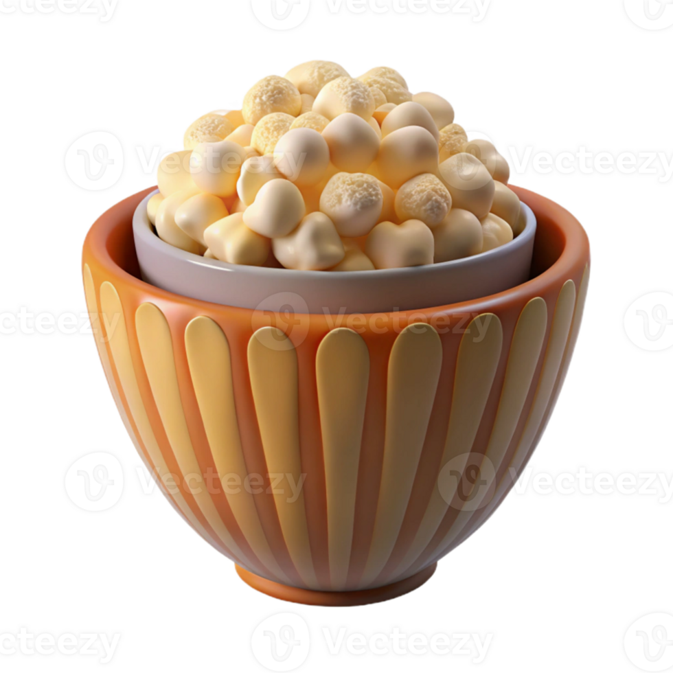 wonderful classic Bowl of Popcorn with Butter Transparent Background exclusive png