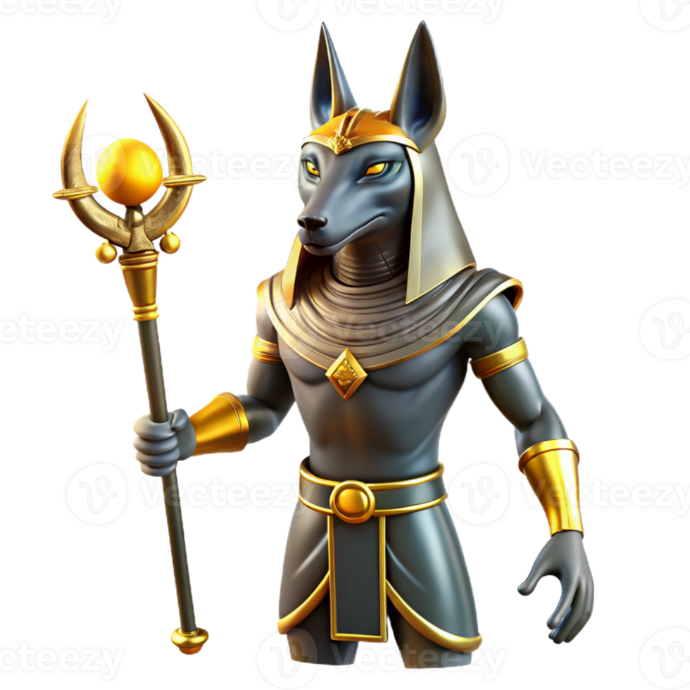 extraordinary classic Anubis the Egyptian God of the Dead W professional png