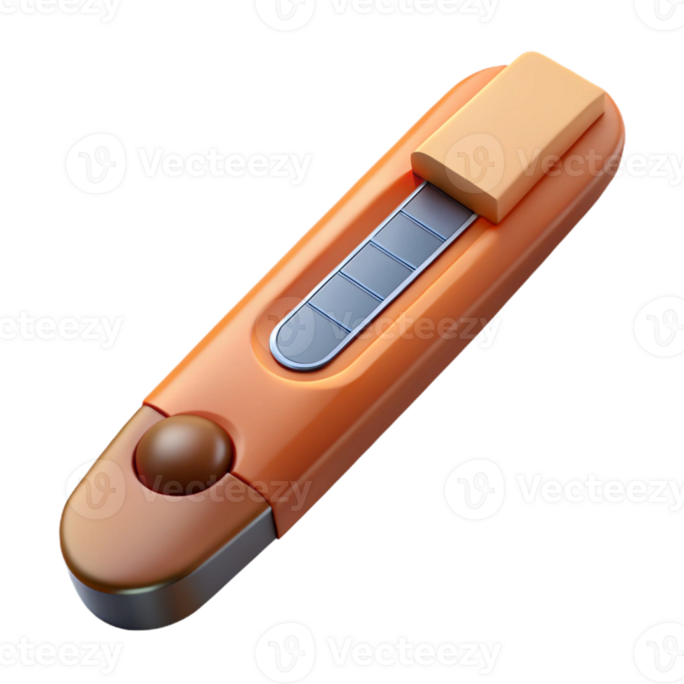 dramatic vintage Box Cutter Retracted Blade Transparent Background genuine png