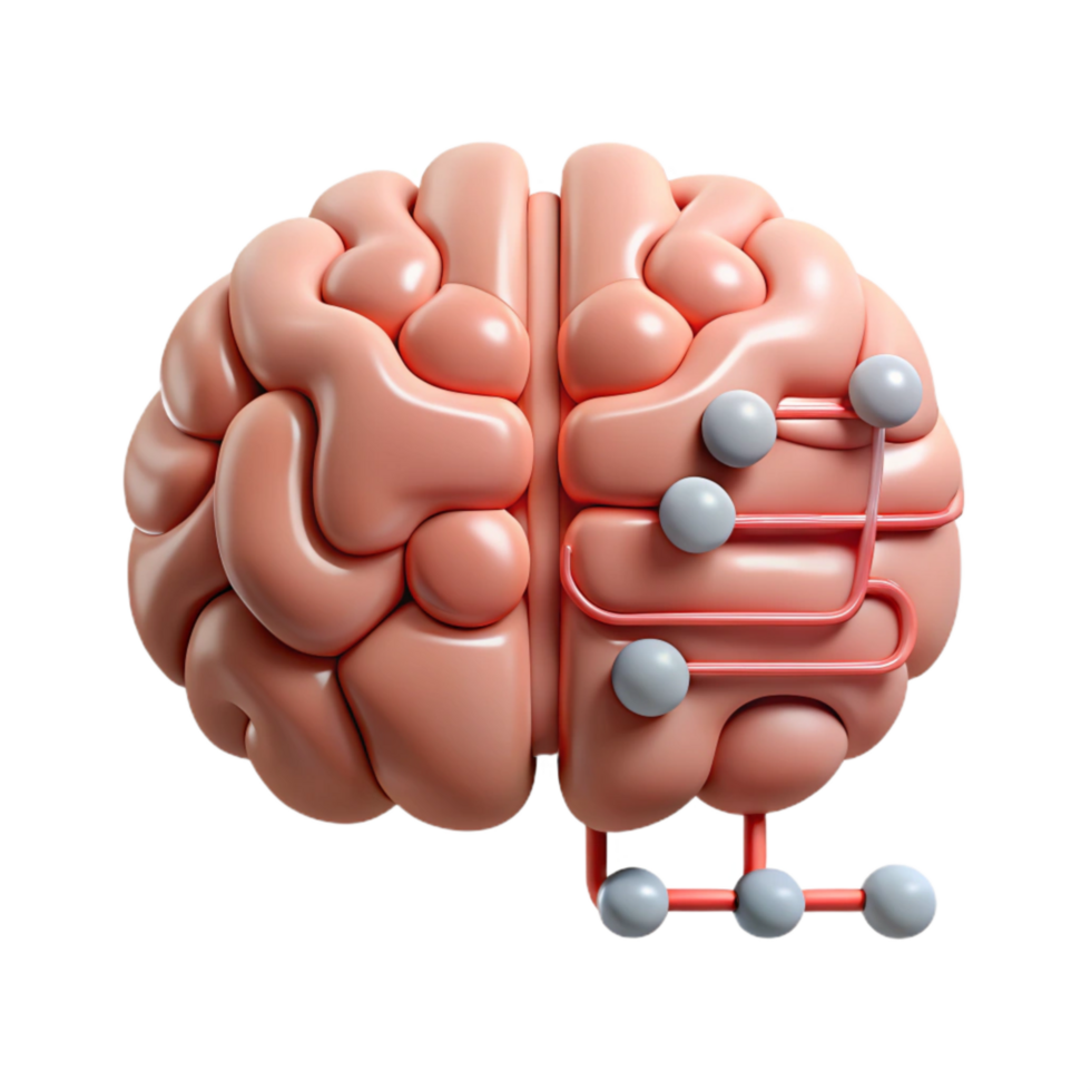 elegant creative Brain Circuit Diagram Cutout on Transparent Background high quality png