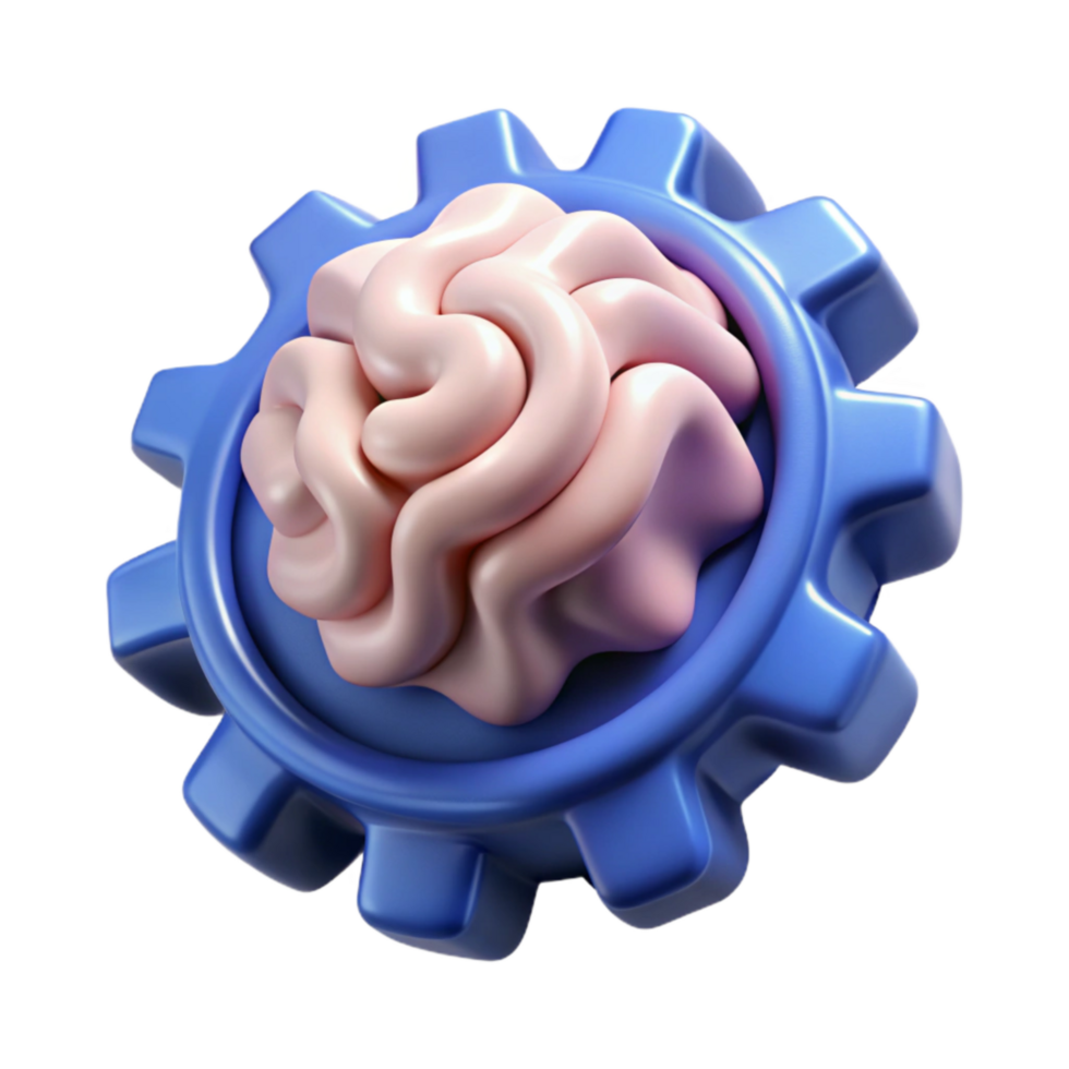 dramatic abstract Brain Gear Mechanism Illustration Transparent genuine png