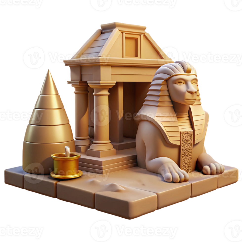 vibrant classic A Mysterious Sphinx Guarding an Ancient original png