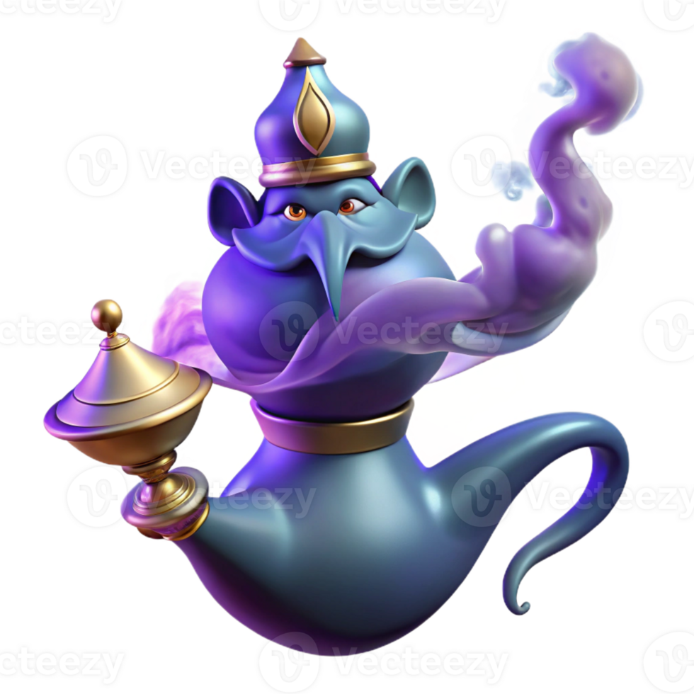impressive artistic A Powerful Djinn Emerging from a Magic La high quality png