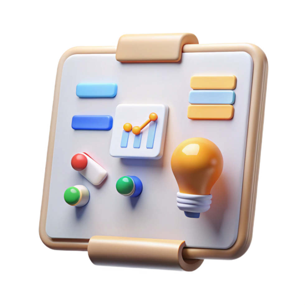 extraordinary artistic Brain Storming Session Ideas on Whiteboard high resolution png