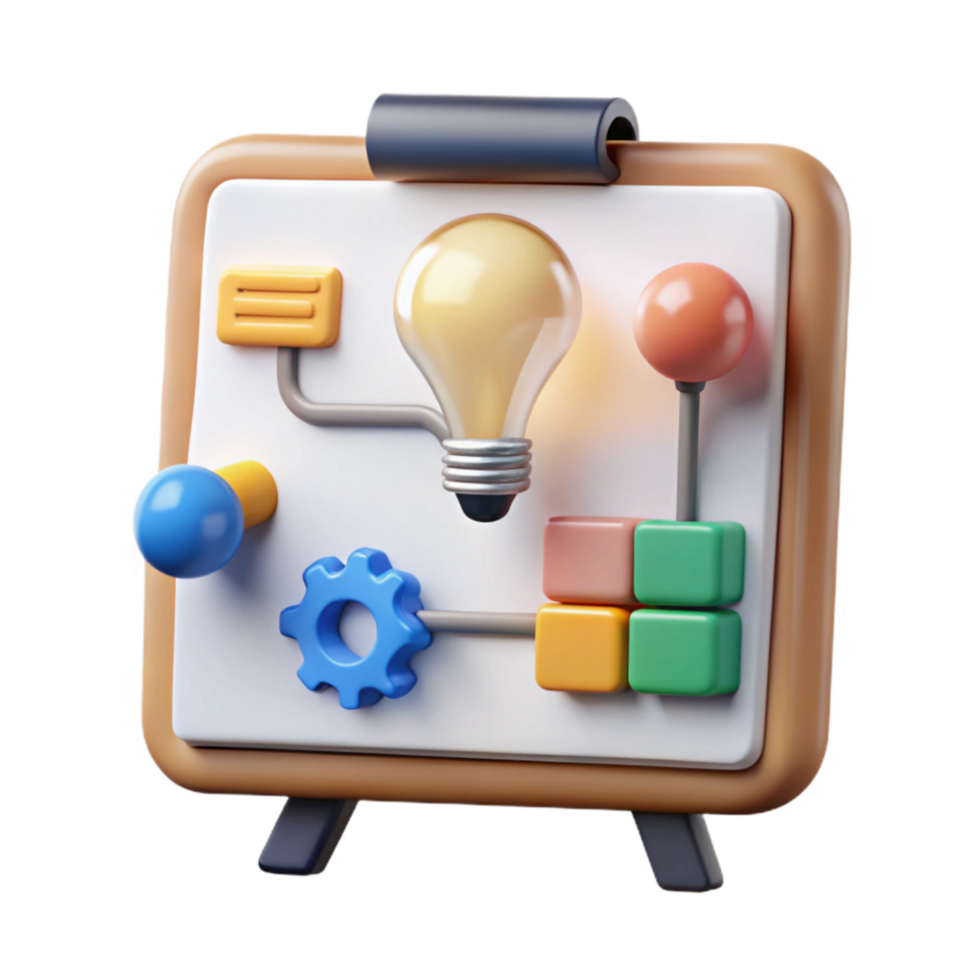 wonderful rustic Brain Storming Session Ideas on Whiteboard exclusive png