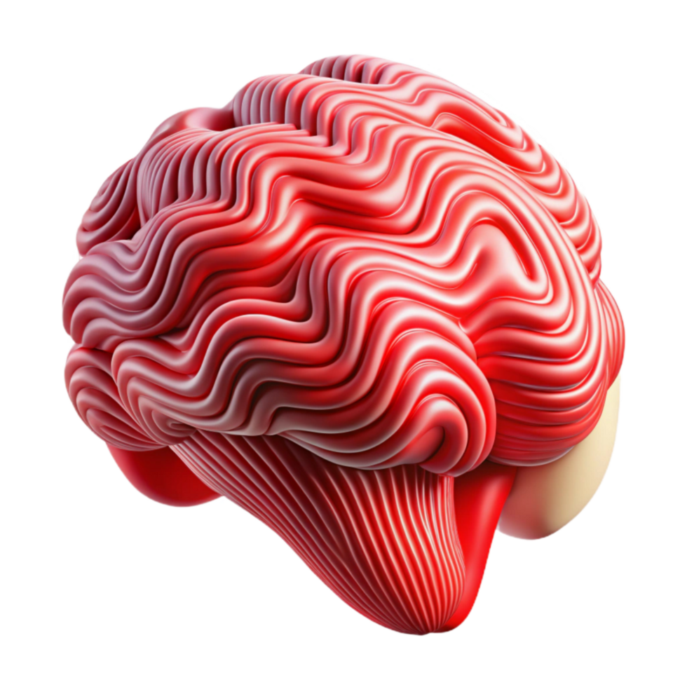 magnificent rustic Brain Waves Abstract Design Red Lines Transparent Background authentic png